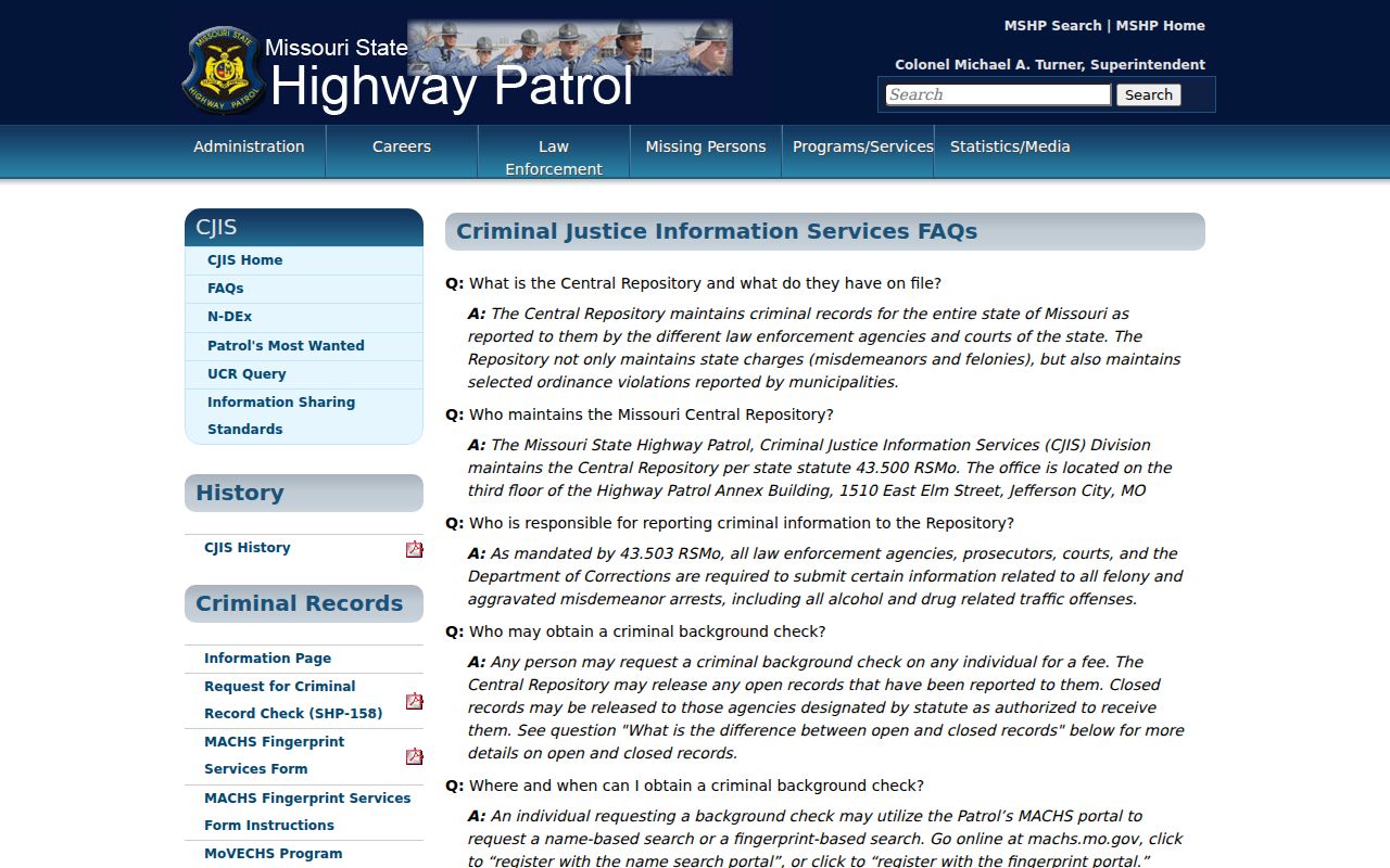 Shannon County outstanding warrant state repository FAQ